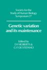 Image for Genetic Variation and its Maintenance