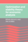 Image for Optimisation and Stability Theory for Economic Analysis