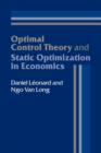 Image for Optimal Control Theory and Static Optimization in Economics