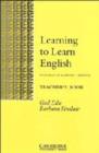 Image for Learning to Learn English Teacher&#39;s book : A Course in Learner Training