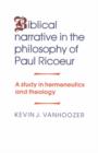 Image for Biblical Narrative in the Philosophy of Paul Ricoeur