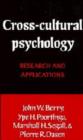 Image for Cross-Cultural Psychology : Research and Applications