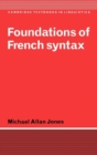 Image for Foundations of French Syntax