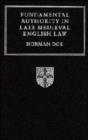 Image for Fundamental Authority in Late Medieval English Law