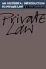 Image for An Historical Introduction to Private Law