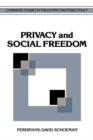 Image for Privacy and Social Freedom