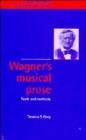 Image for Wagner&#39;s Musical Prose : Texts and Contexts