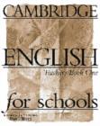 Image for Cambridge English for schools: Teacher&#39;s book 1