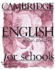 Image for Cambridge English for schools: Teacher&#39;s book 3 : Bk. 3 : Teacher&#39;s Book