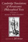 Image for Cambridge translations of Renaissance philosophical textsVol. 1: Moral philosophy