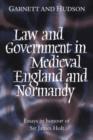 Image for Law and Government in Medieval England and Normandy