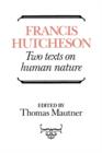 Image for Hutcheson: Two Texts on Human Nature