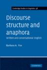 Image for Discourse Structure and Anaphora