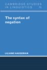 Image for The Syntax of Negation
