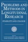 Image for Problems and Methods in Longitudinal Research