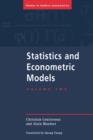 Image for Statistics and Econometric Models