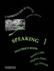 Image for Speaking 1 Teacher&#39;s book : Pre-intermediate : Level 1 : Teacher&#39;s Book