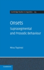 Image for Onsets  : suprasegmental and prosodic behaviour