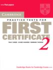 Image for Cambridge practice tests for first certificate 2: Student&#39;s book