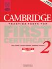 Image for Cambridge practice tests for first certificate 2: Teacher&#39;s book : Bk.2 : Teacher&#39;s Book