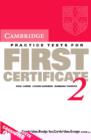 Image for Cambridge Practice Tests for First Certificate 2 Cassette set : Cassette Set
