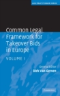 Image for Common legal framework for takeover bids in EuropeVol. 1