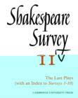 Image for Shakespeare survey11: The last plays