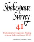 Image for Shakespeare survey41: Shakespearian stages and staging