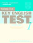 Image for Cambridge Key English Test 1 Teacher&#39;s Book