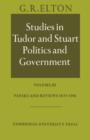 Image for Studies in Tudor and Stuart Politics and Government: Volume 3, Papers and Reviews 1973-1981