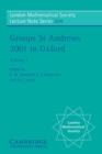 Image for Groups St Andrews 2001 in Oxford: Volume 1