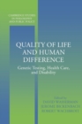 Image for Quality of Life and Human Difference