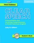 Image for Clear Speech Student&#39;s Book with Audio CD : Pronunciation and Listening Comprehension in American English