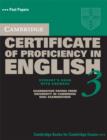 Image for Cambridge Certificate of Proficiency in English 3  : examination papers from University of Cambridge ESOL examinations: Student&#39;s book with answers