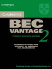 Image for Cambridge BEC Vantage 2 Self Study Pack : Examination Papers from University of Cambridge ESOL Examinations : Level 2
