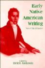 Image for Early native American writing  : new critical essays