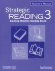 Image for Strategic Reading 3 Teacher&#39;s Manual