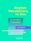 Image for English vocabulary in use pre-intermediate and intermediate