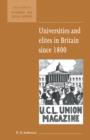 Image for Universities and elites in Britain since 1800
