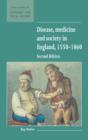 Image for Disease, medicine and society in England, 1550-1860