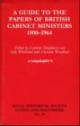 Image for A guide to the papers of British Cabinet ministers, 1900-1964