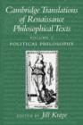 Image for Cambridge translations of Renaissance philosophical textsVol. 2: Political philosophy