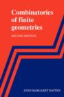 Image for Combinatorics of finite geometies