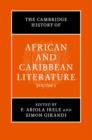 Image for The Cambridge history of African and Caribbean literature