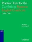 Image for Practice Tests for the Cambridge Business English Certificate Level 1