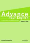 Image for Advance your English  : a short course for advanced learners: Teacher&#39;s book