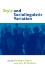 Image for Style and Sociolinguistic Variation