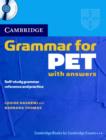 Image for Cambridge grammar for PET  : self-study grammar reference and practice