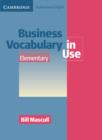 Image for Business Vocabulary in Use Elementary
