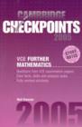 Image for Cambridge Checkpoints VCE Further Mathematics 2005